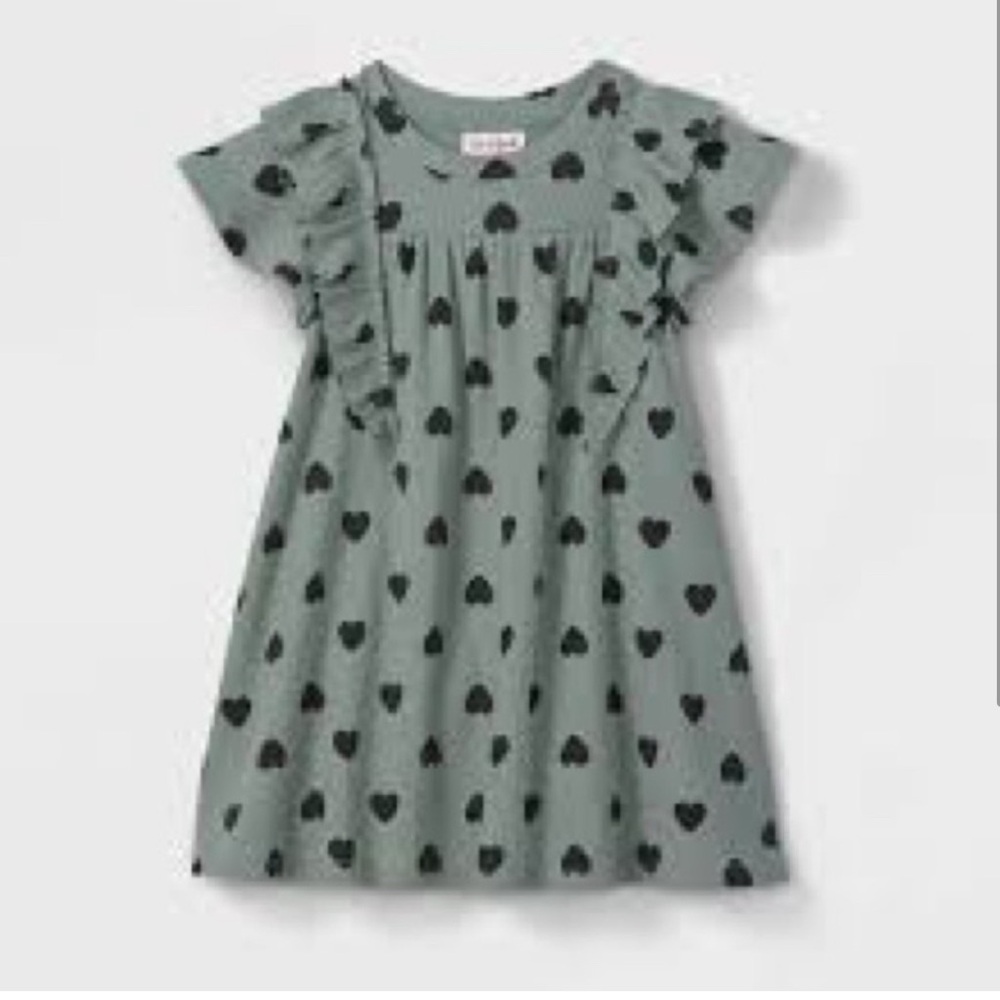 Cat & Jack Green Flutter Sleeve Sundress